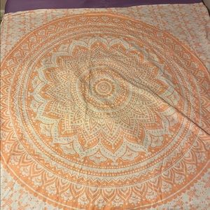 pink coral Mandela tapestry